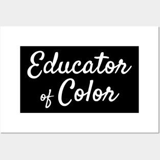 Educator of Color Proud Teacher Diversity Posters and Art